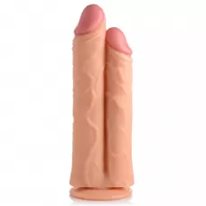 Телесный сдвоенный фаллоимитатор Double Stuffer 10  Double Pecker Dildo - 27 см телесный 