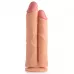 Телесный сдвоенный фаллоимитатор Double Stuffer 10  Double Pecker Dildo - 27 см телесный 