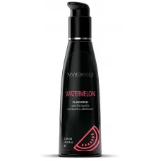 Лубрикант с ароматом арбуза Wicked Aqua Watermelon - 120 мл  