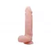 Телесный фаллоимитатор с присоской Super Dildo - 21 см телесный 