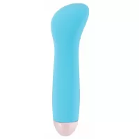 Голубой мини-вибратор Cuties Mini - 12,9 см голубой 