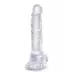 Прозрачный фаллоимитатор 8  Cock with Balls - 22,2 см прозрачный 