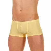 Мужские трусы-хипсы из ткани с текстурой змеиной чешуи Snake Yellow Boxer желтый S