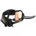 Женский страпон с вагинальной пробкой Woman Strap - 12 см черный 