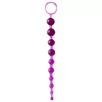 Фиолетовая анальная цепочка Anal stimulator - 26 см фиолетовый 