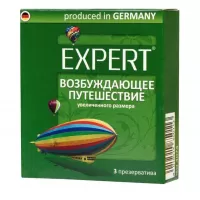 Презервативы Expert  Возбуждающее путешествие  увеличенного размера - 3 шт  