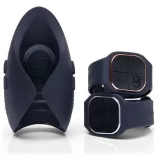 Инновационный мастурбатор PULSE Duo Lux с 2 пультами-часами черный 