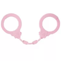 Розовые силиконовые наручники Suppression розовый 
