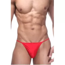 Трусы-стринги с цепочками сзади красный L-XL