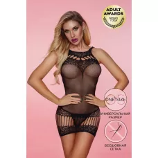 Полупрозрачное платье-сетка Arabella черный S-M-L