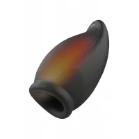 Мастурбатор с вибрацией и функцией нагрева Squeezable Stroker черный 