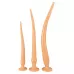 Набор из 3 телесных удлиненных анальных пробок Super Long Flexible Butt Plug Set телесный 