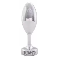 Серебристая анальная втулка Doxy Smooth Butt Plug - 10,5 см серебристый 