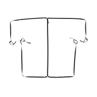 Черный комплект строп для фиксации на кровати черный 