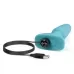 Голубая вибропробка с ротацией шариков RIMMING REMOTE CONTROL PLUG TEAL - 15,2 см голубой 