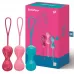 Набор из трёх двойных вагинальных шариков Satisfyer Power Balls разноцветный 