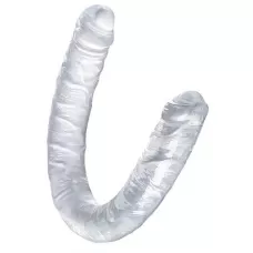 Прозрачный двухсторонний фаллоимитатор Double Dildo - 40 см прозрачный 