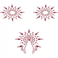 Набор наклеек из красных страз Petits Joujoux Gloria красный 