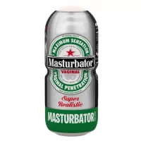 Стилизованный под пивную банку мастурбатор-вагина Vagina Beer Masturbator телесный 