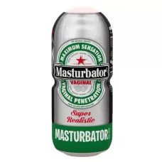 Стилизованный под пивную банку мастурбатор-вагина Vagina Beer Masturbator телесный 