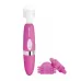 Розовый ротационный жезловый вибратор с двумя насадками 360° Spinning Head Wand Massager Set розовый 
