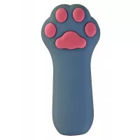 Насадка на палец в форме лапки Finger Vibrator Fluffy серый 