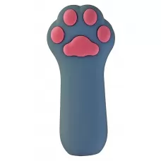 Насадка на палец в форме лапки Finger Vibrator Fluffy серый 