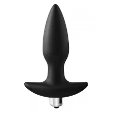 Черная анальная вибропробка FantASStic Vibrating Plug - 14 см черный 