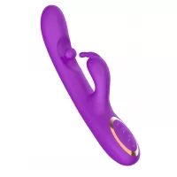 Фиолетовый вибратор-кролик с вращающимся шариком фиолетовый 