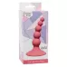 Розовая анальная пробка Ribbed Plug Pink - 10,5 см розовый 