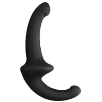 Черный безремневой страпон Silicone Strapless Strapon черный 
