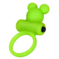 Зеленое виброкольцо на пенис A-Toys зеленый 