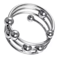 Большое металлическое кольцо под головку пениса серебристый 