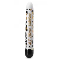 Бело-черный классический вибратор I Choose Fabulous - 17,8 см белый с черным 