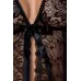 Кружевной пеньюар Jessie с короткими рукавчиками черный L-XL