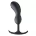 Черный массажер простаты с утяжелителями Premium Silicone Weighted Prostate Plug Large - 18,8 см черный 