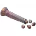 Фантазийный фаллоимитатор Deep Invader Tentacle Ovipositor Silicone Dildo with Eggs - 22,9 см разноцветный 