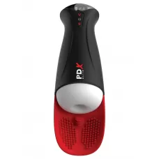 Мастурбатор в колбе с вибрацией Fuck-O-Matic Pro XL черный с белым 
