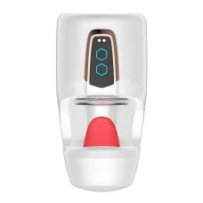 Белый мастурбатор с язычком и возвратно-поступательными движениями белый Белый мастурбатор с язычком и возвратно-поступательными движениями белый