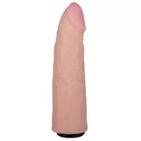 Фаллическая насадка на трусики харнесс GREEN LINE - 17,5 см телесный 