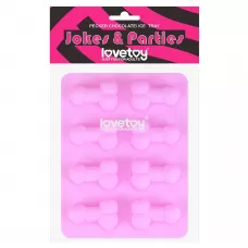 Розовая формочка для льда и шоколада Pecker Chocolate/Ice Tray розовый 