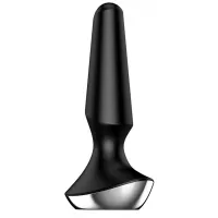 Черная анальная пробка с вибрацией Satisfyer Plug-ilicious 2 - 14 см черный 