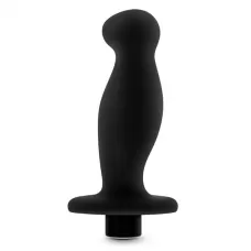 Черный анальный вибромассажёр Silicone Vibrating Prostate Massager 02 - 10,8 см черный 