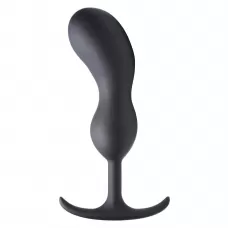 Черный массажер простаты с утяжелителями Premium Silicone Weighted Prostate Plug XL - 20,8 см черный 