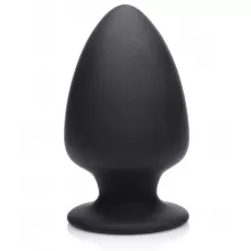 Черная мягкая анальная пробка Squeezable Large Anal Plug - 13,2 см черный 