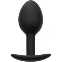 Черная анальная пробка из силикона Weighted Silicone Plug - 7,5 см черный 