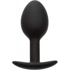Черная анальная пробка из силикона Weighted Silicone Plug - 7,5 см черный 