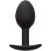 Черная анальная пробка из силикона Weighted Silicone Plug - 7,5 см черный 