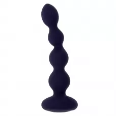 Фиолетовые анальные бусы с вибрацией и вращением Pleasure Orbit - 17,8 см фиолетовый 
