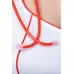 Костюм строгой медсестры белый с красным XL